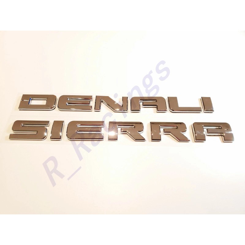 GM 4PCS Chrome Denali Sierra Emblem Letters Fit GMC Sierra