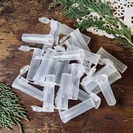 DecoJars Plastic Mini Vial Hinged Lid  1 tsp meds tablet powder USA 10 pcs Tubes Geocache