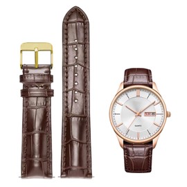 Nizonlaie Watch Bands Quick Release Genuine Leather Strap Alligator Grain Calfskin Watch Business Casual Universal Straps Wides 12mm 14mm 15mm 16mm 17mm 18mm 19mm 20mm 21mm 22mm 24mm for Men Women