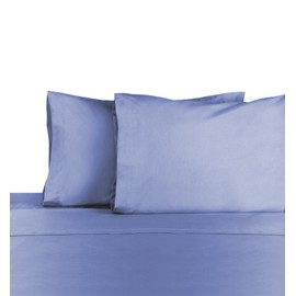 Martex Cotton Rich Bed Sheet Set - Brushed Cotton Blend, Super Soft Finish, Wrinkle Resistant, Quick Drying, Bedroom, Guest Room - 4-Piece Full Set, Ceil Blue