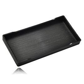 VCREATC Small Black Mini Tray ( 8 inch x 4 inch ) for Kitchen Counter, Bathroom for Vanity Items, Coffee Accessory, Bar, Serving Seasoning, Salt and Pepper, Soap, Perfume or Display Use.