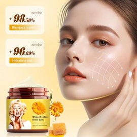 Crema Original, Cebo de Res para la Cara, crema hidratante facial, Hidratante de Sebo de Res Batido con Miel, Crema para Rostro y Cuerpo, Tratamiento 