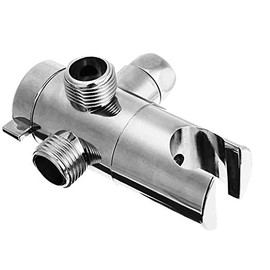 3-Way Shower Arm Diverter Valve 1/2 Inch Universal Showerhead Bracket, Top Spray Three-Way Socket Water Separator Shunt 3 Way Cradle Bathroom Hardware Accessory For Room