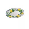Royal Norfolk Lemon Floral Dinner Plate W/ Blue Rims, 10.5-in.