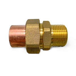Supply Giant DDNV0012 1/2" Copper Union Fitting with Sweat to Male Threaded Connects
