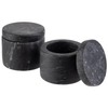 APS 15920 Marble Spice Jars, Set of 2, Marble, Diameter