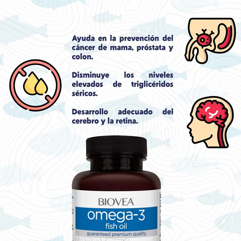 BIOVEA ACEITE DE PESCADO OMEGA-3 1200mg 100 Cápsulas