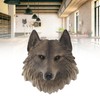 3D Animal Head Statue Resin Wall Decor Realistic Wildlife Sculpture