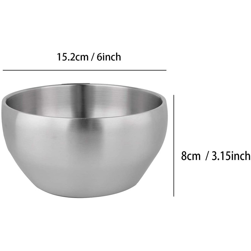 IMEEA Rice Bowl, Rice Bowl, Stainless Steel, Heat Resistant, Double