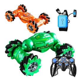 Chandler RC Car Rechargeable Lithium Battery USB Dual Grip Remote Control Hand Gesture Sensor HBD88-P2 (Orange)