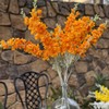 IPOPU Delphinium Flowers Artificial Flowers 6 pcs Orange Larkspur Flower