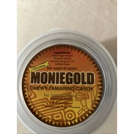 MONIEGOLD Tamarind Candy 80g. Chewy Thai Snack, NEW! Sealed Exp. 12/25/2025