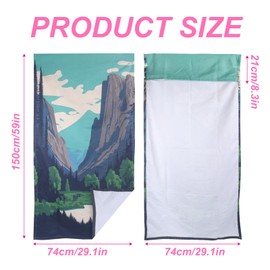 LoyaGour Car Seat Towel Covers Front Seats for Yoga,Gym,Workout,Sports,Running,Camping,Hiking and Travel,Automotive Washable Sweat Towels Seat Blanket Cover for Cars Golf Trucks (National Park, 1Pcs)