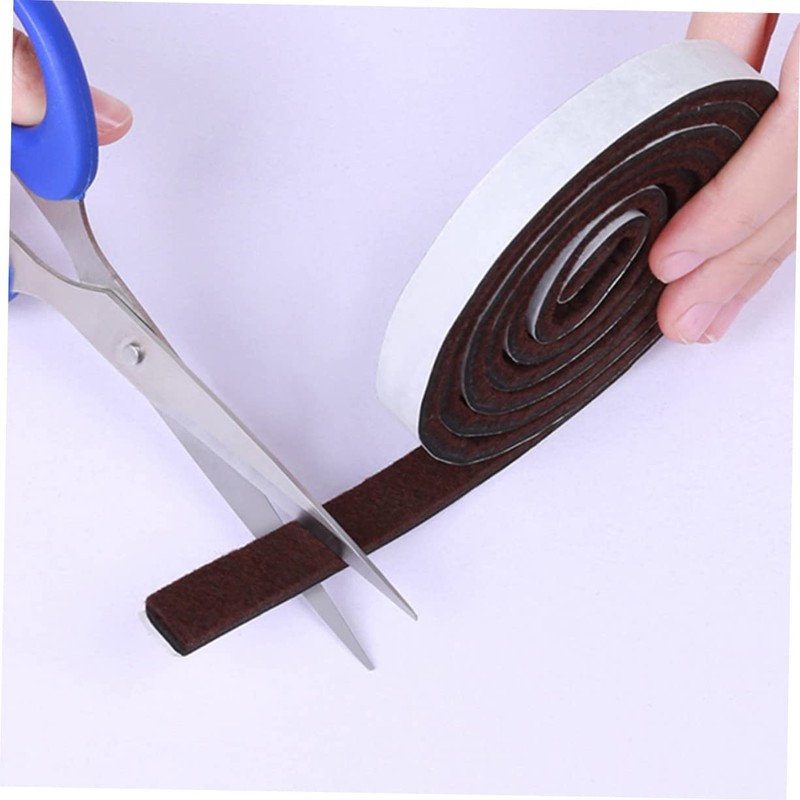 Tofficu 2Pcs Heavy Duty Self Stick Felt Furniture Strip Durable