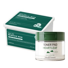 Daily 365 Houttuynia Cordata Mask (30 Sheets) + Houttuynia Cordata Toner Pads (60 Sheets) / Barrier Care / 데일리 365 어성초 마스크 30매입+어성초 토너패드 60매장벽관리