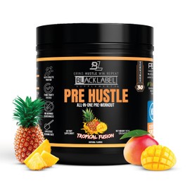 BLACKLABEL Supplements Polvo pre-entrenamiento PRE Hustle V3  Certificado por la NSF para el deporte  Apoyo a la energía, fuerza y resistencia  Sabor 