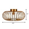 Tangkula Metal Flush Mount Ceiling Light, Antique Brass Metal Ceiling