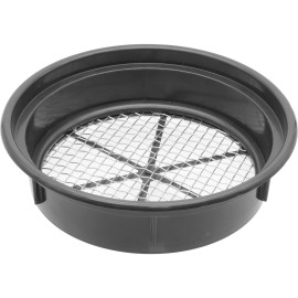 FindingKing Gold Mining Pan Classifier Set of 4 Black Pans 1/2", 1/4", 1/100", 1/12" Holes