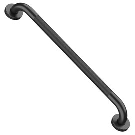 Anti-Slip Black Grab Bar 24 Inch, iMomwee Stainless Steel Bathroom Grab Bars with Knurled Grip, Wall Mounted Shower Handle Bath Handle, Safety Bars for Senior Elderly Handicap