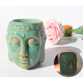 Nice Essential Oil Warmer Aroma Aromatherapy Air Freshener Buddha Shakyamuni Ceramic for Yoga SPA Meditation