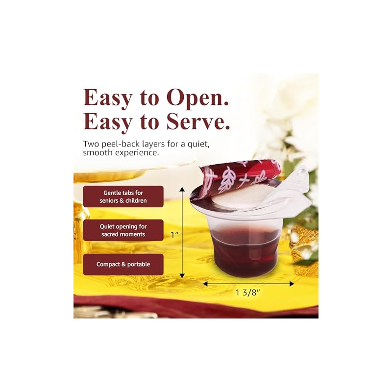 Prefilled Communion Cup and Wafer Set - Box of 100