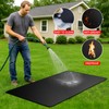 90x120 cm Fire Pit Mat, Large Black Fireproof & Heat