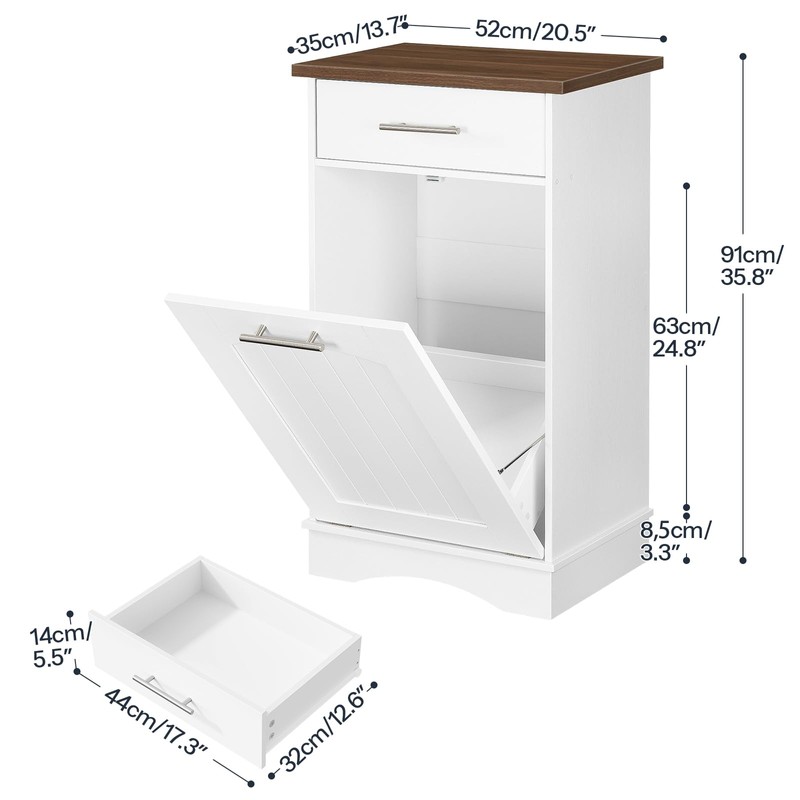 HOOBRO 10 Gallon Tilt Out Trash Cabinet, Kitchen Trash Can,Trash