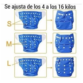 10 Pañales Ecológicos Unitalla Alva Baby De Tela 10 Absorben                                                                                          
