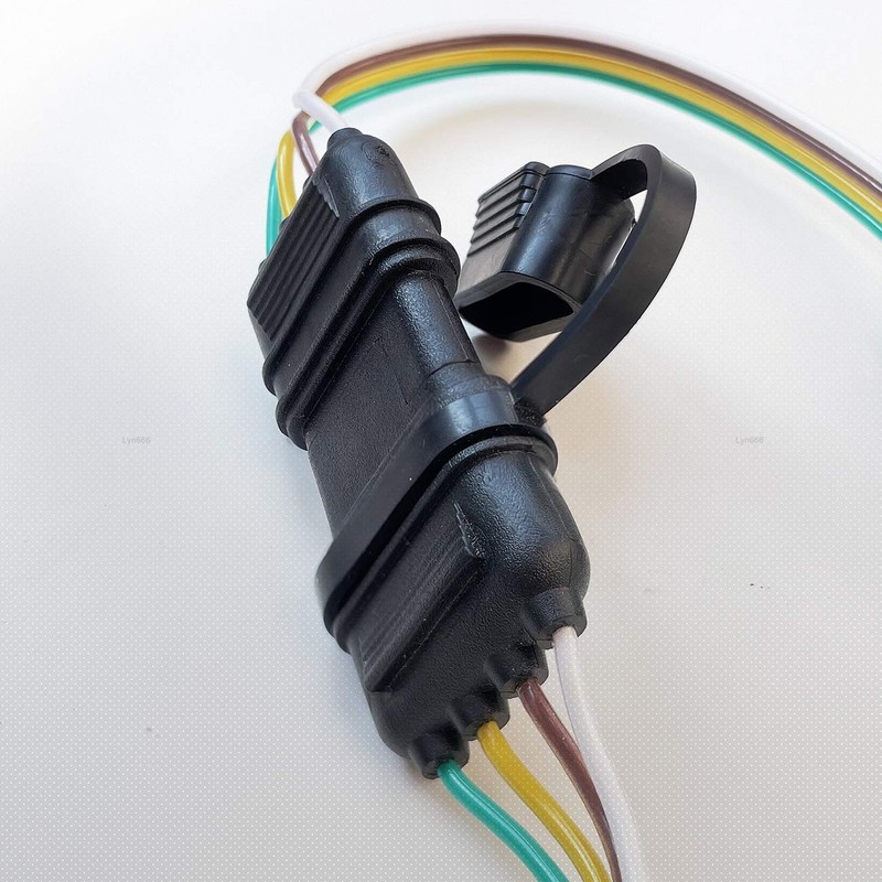 Trailer Wiring Harness Universal 4 Way Flat Y-Splitter Plug and