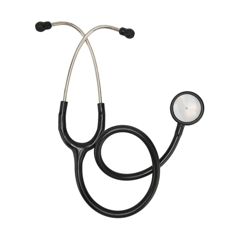 Medical Stethoscope Dual Head Clear Transmission Soft Ear Plugs Stainless
