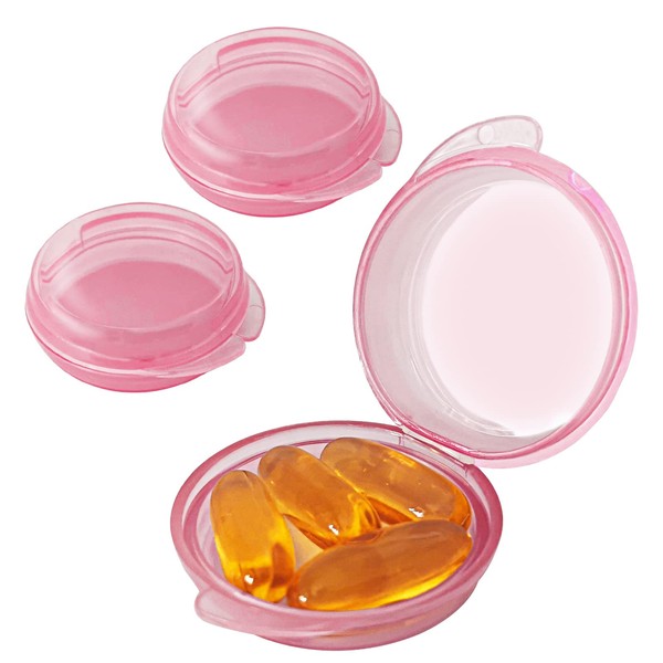 Small Pill Box (3 Pack), Daily Mini Pill Organizer Portable