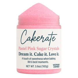 Pastel Pink Sugar Crystals | Ideal Decoration Solution for Cakes, Cookies, Cupcakes & Desserts | Sugar Crystals for Baking Topping | Adds Crunch & Shine to Every Sweet Treat - 3.6 oz