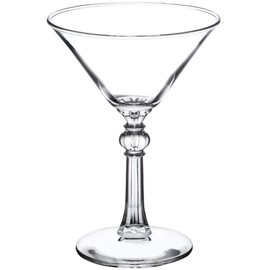 Libbey 8876 Art Deco 6 oz Martini Glass, Set of 6 with Bonus FDL Picks