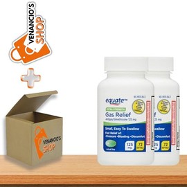 VENANCIO'S SHOP Gas Relief, Simethicone 125 mg, Bloating Relief Extra Strength Softgels, 72 Count (Pack of 2)