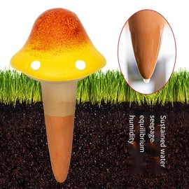 MKNZOME Plant Watering Devices, Terracotta Plants Self-Watering Stakes, Automatic Plant Watering Set, Slow Release, Holiday Plant Nanny for Potted Plants, Flowers, Trees, 4 x 150 ml, A