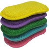EPONGENIO Pack of 5 Double-Sided Reusable Sponges, Machine Washable, Scratch-Resistant