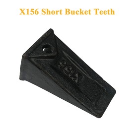 HYAT X156 Bucket Tooth + P156 Roll Pin Replacement for Hensley Style for Takeuchi TB135 for Kubota Excavator for Skid Steer Backhoe Loader, Short Bucket Teeth X156 X156S P156 6716001 TX156X- 10 Pack