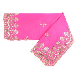 Decorative Mat Aasan Artifcial Silk Pooja Cloth Large Decorative Cloth for Multipurpose Indian Traditional Ethnic Pooja Festival New Year Decoration Pooja Item Articles(Size:-19 Inch X 19 Inch)(Pink)