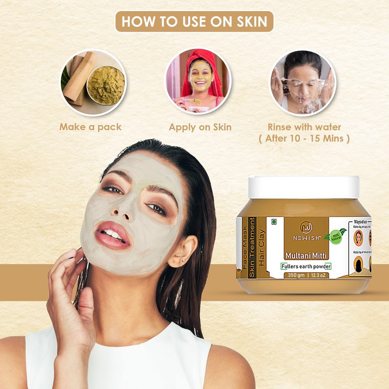 Newish Fullers Earth Multani Mitti Powder (350 gm)