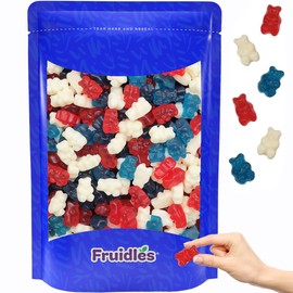 Fruidles USA Patriotic Freedom Gummi Bears Candy Holiday Treats, 4th of July Delicious Gummy Candy, Fun and Festive Snacking, Party Favor (2 Pounds)