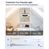 Socket Fan Light with Remote Control, 3 Colors 3000K-6500K Dimmable