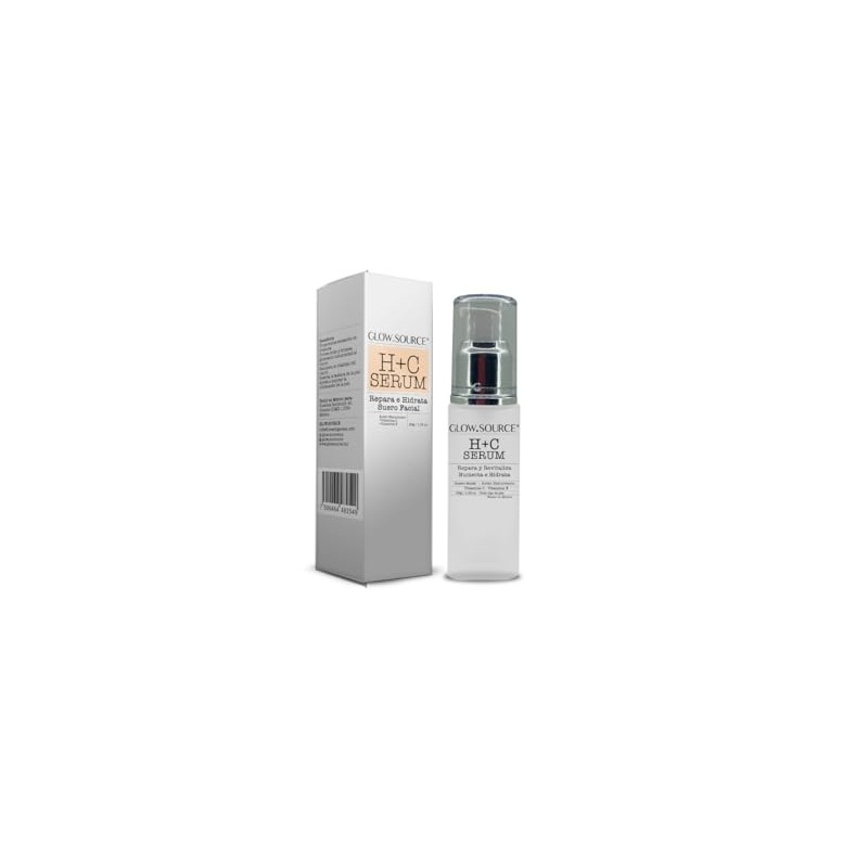 Glow.Source - H+C Sérum Facial con Vitamina C, Ácido Hialurónico