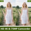 Video Camera 4K Camcorder 75MP YouTube Vlogging Camera 64G SD