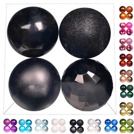 Emopeak 4Pcs Christmas Balls Ornaments Tree Ornaments for Xmas Tree Holiday Wreath Garland Decor Ornaments Birthday Valentines Day Easter Holiday Wedding Decorations(Black, 4"/10CM)