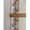 Decorative Ribbon Blush Pink Flowers on Beige and White Ribbon,