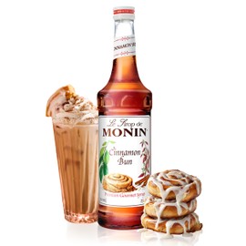 Monin - Cinnamon Bun Syrup | Premium Syrup for Cocktails, Coffees & More | Clean Label with No Artificial Flavors, No Artificial Preservatives (BPA-Free Glass Bottle, 750 ml)