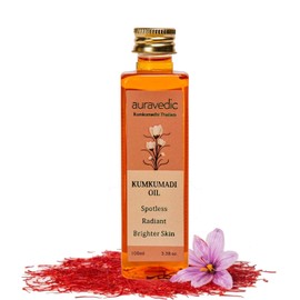 Auravedic Kumkumadi Oil, 100 Ml. Kumkumadi Face oil for Glowing Skin
