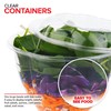 Stock Your Home 48oz Clear Plastic Salad Bowls with Lids