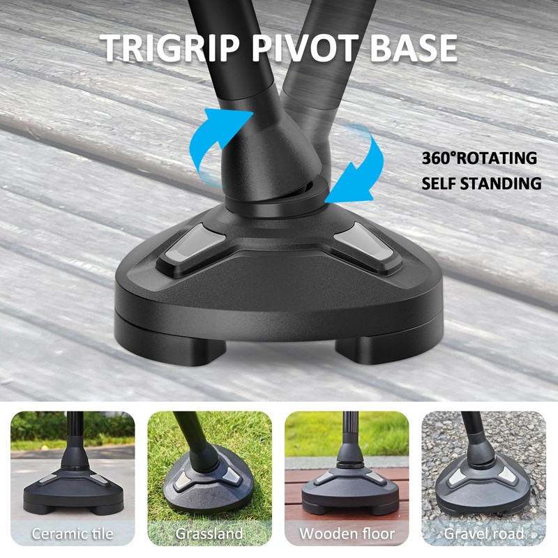 HEALTHBAZAAR Walking Cane for Men & Women - Self Standing