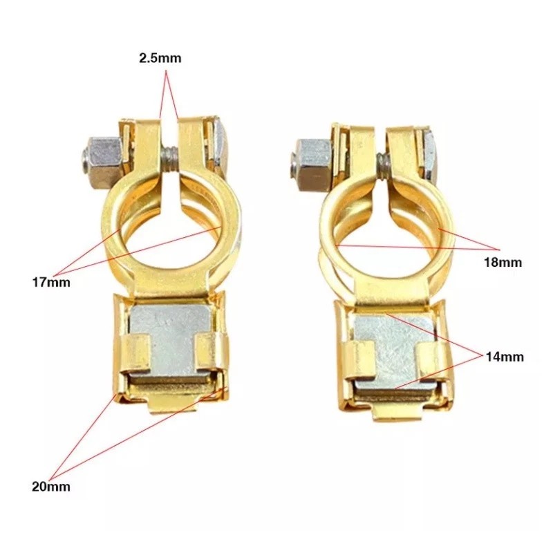 Unbranded 2PCS Car Battery Terminal Clamp Clip Connector Adjustable Positive